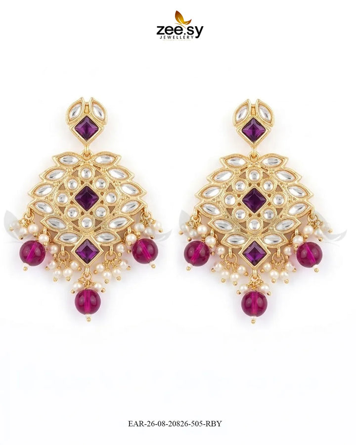 Luxe Ornate Geometric Bridal Earrings