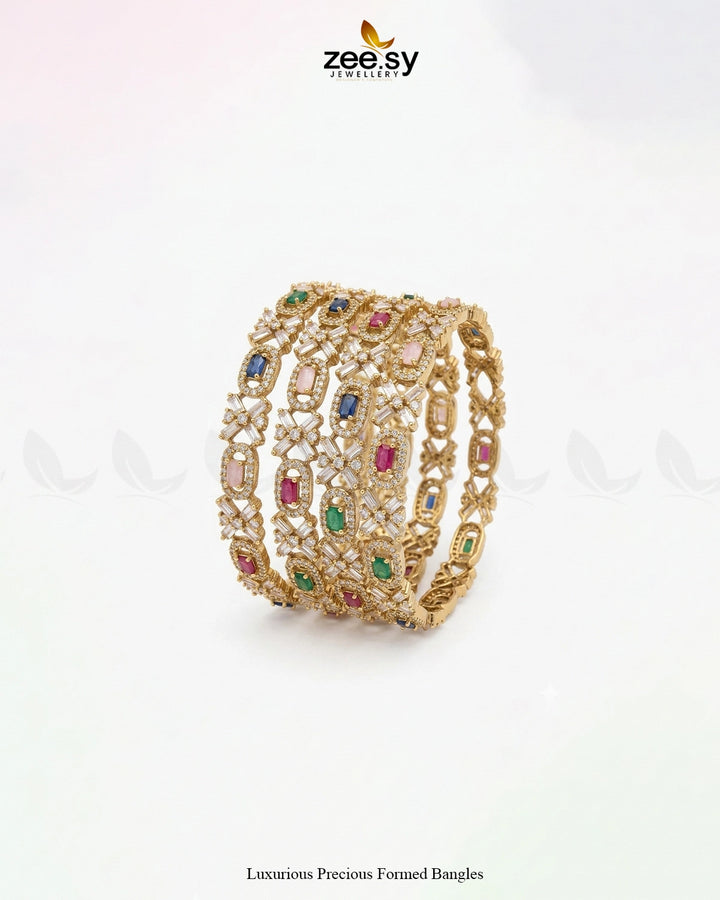 Luxurious Precious Formed Bangles - Multi BANGLES - Zeesy Jewellery Pakistan | Premium Artificial & Imitation Jewellery