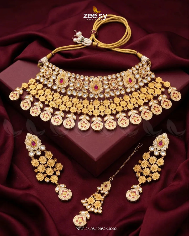 Meher Kundan Meenakari Bridal Set