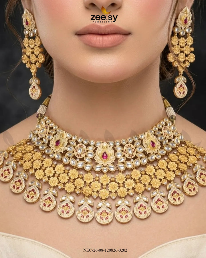 Meher Kundan Meenakari Bridal Set