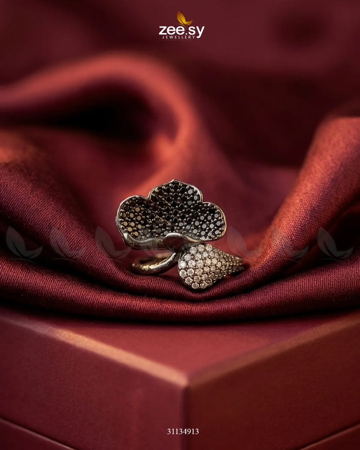 Metallic Statement Gemstone Ring
