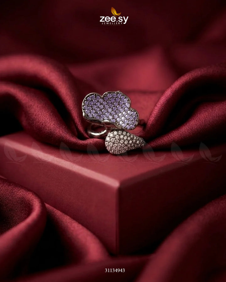 Metallic Statement Gemstone Ring