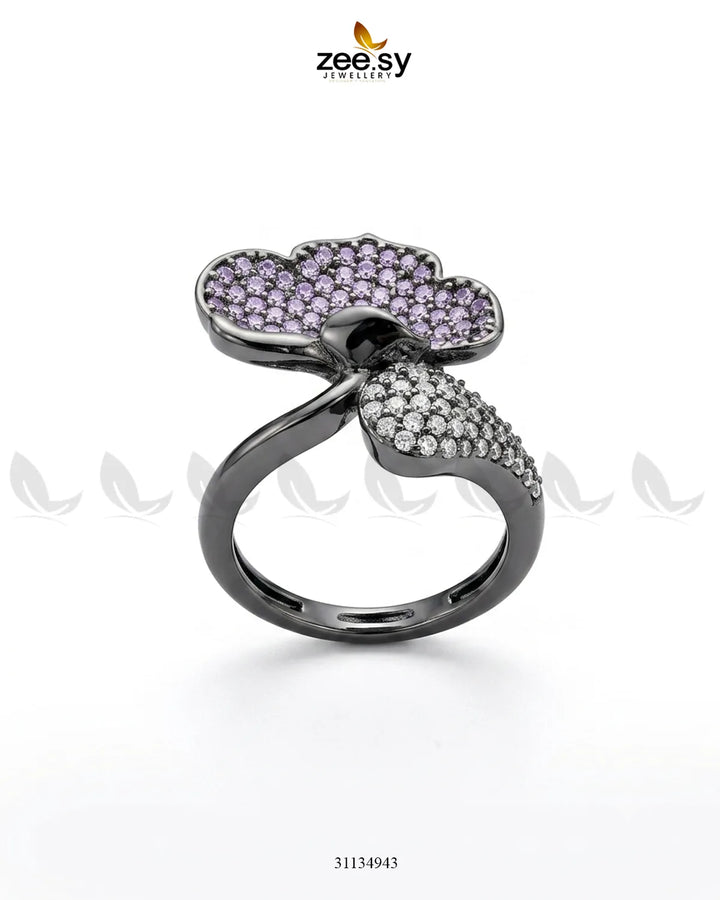 Metallic Statement Gemstone Ring