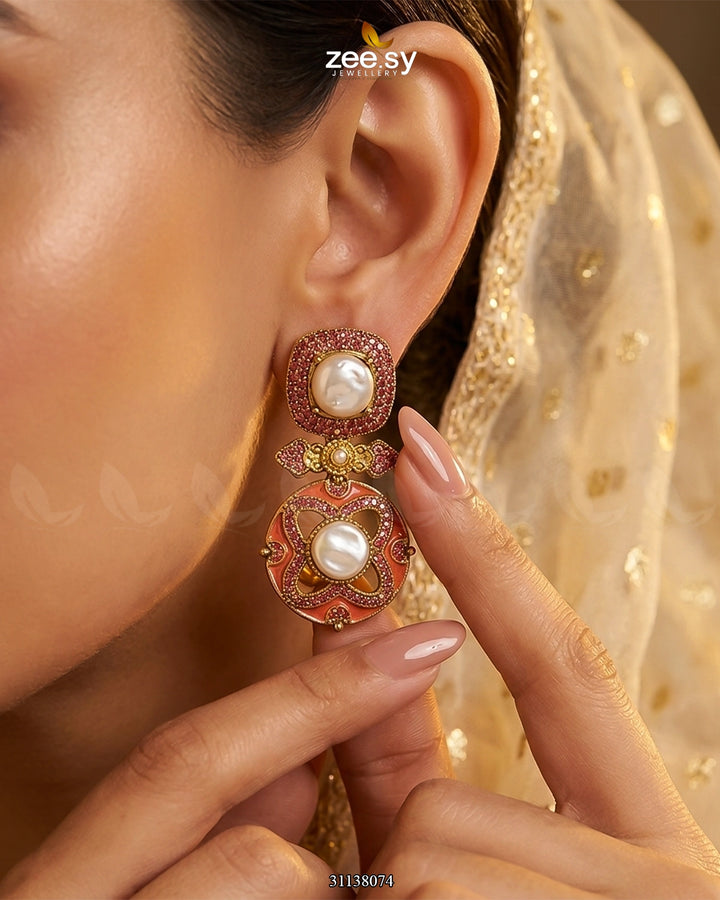 Mosaic Pearl Royale Malla Set Malla Necklace - Zeesy Jewellery Pakistan | Premium Artificial & Imitation Jewellery