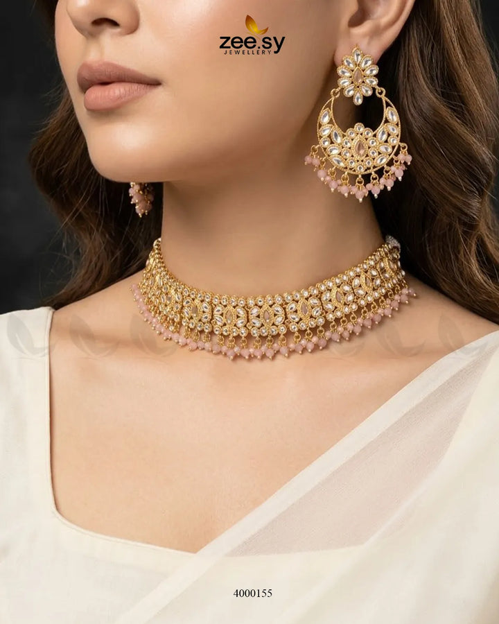 Nova Beaded Stone Necklace Set Necklace Sets - Zeesy Jewellery Pakistan | Premium Artificial & Imitation Jewellery