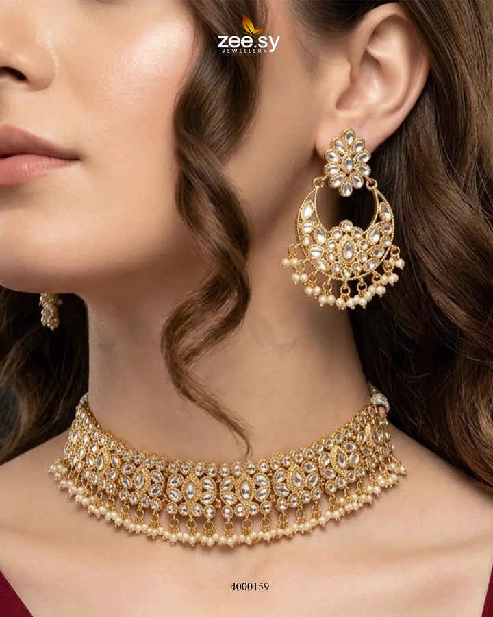 Nova Beaded Stone Necklace Set Necklace Sets - Zeesy Jewellery Pakistan | Premium Artificial & Imitation Jewellery