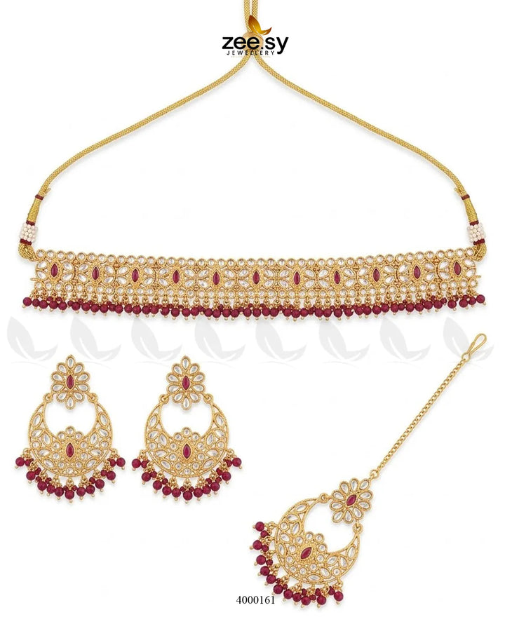 Nova Beaded Stone Necklace Set Necklace Sets - Zeesy Jewellery Pakistan | Premium Artificial & Imitation Jewellery