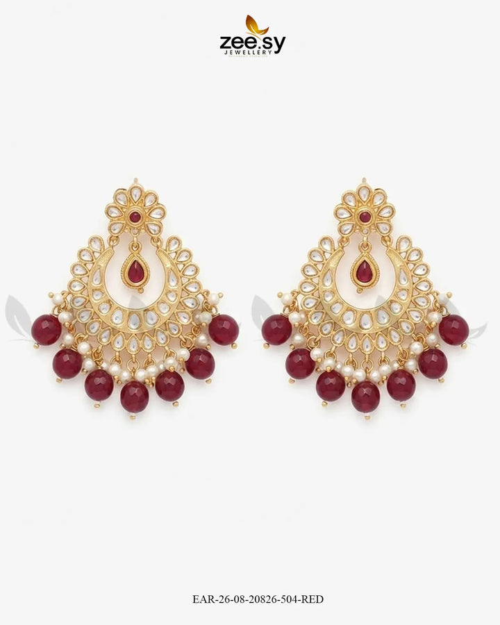 Orla Pearl Cluster Chandbali Earrings