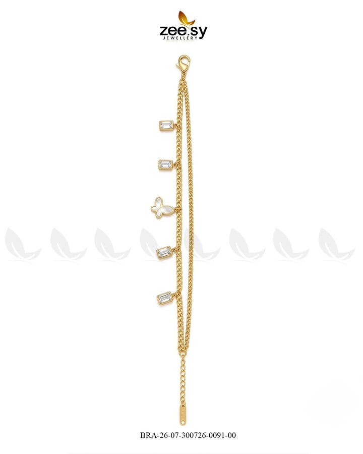 Ornate Multi Chain Butterfly Bracelet