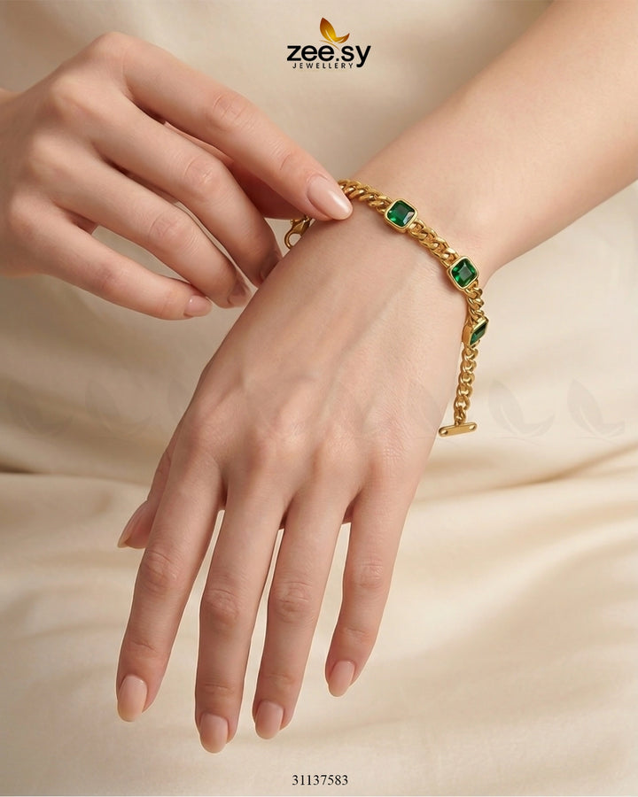 Prism Crystal Gemstone Bracelet Bracelet - Zeesy Jewellery Pakistan | Premium Artificial & Imitation Jewellery