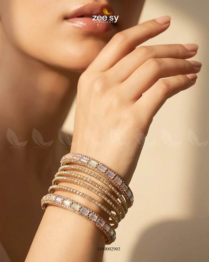 Prismatic Luxe Crystal Bangle Bangles - Zeesy Jewellery Pakistan | Premium Artificial & Imitation Jewellery