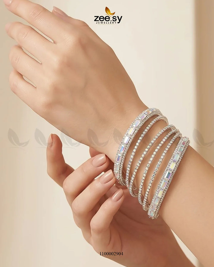 Prismatic Luxe Crystal Bangle Bangles - Zeesy Jewellery Pakistan | Premium Artificial & Imitation Jewellery