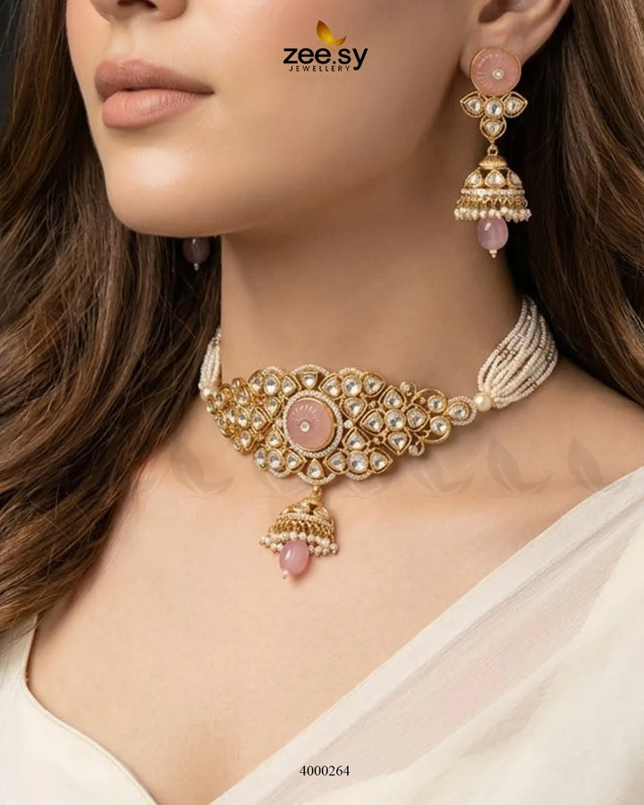 Radiance Pearl Jhumki Choker Set