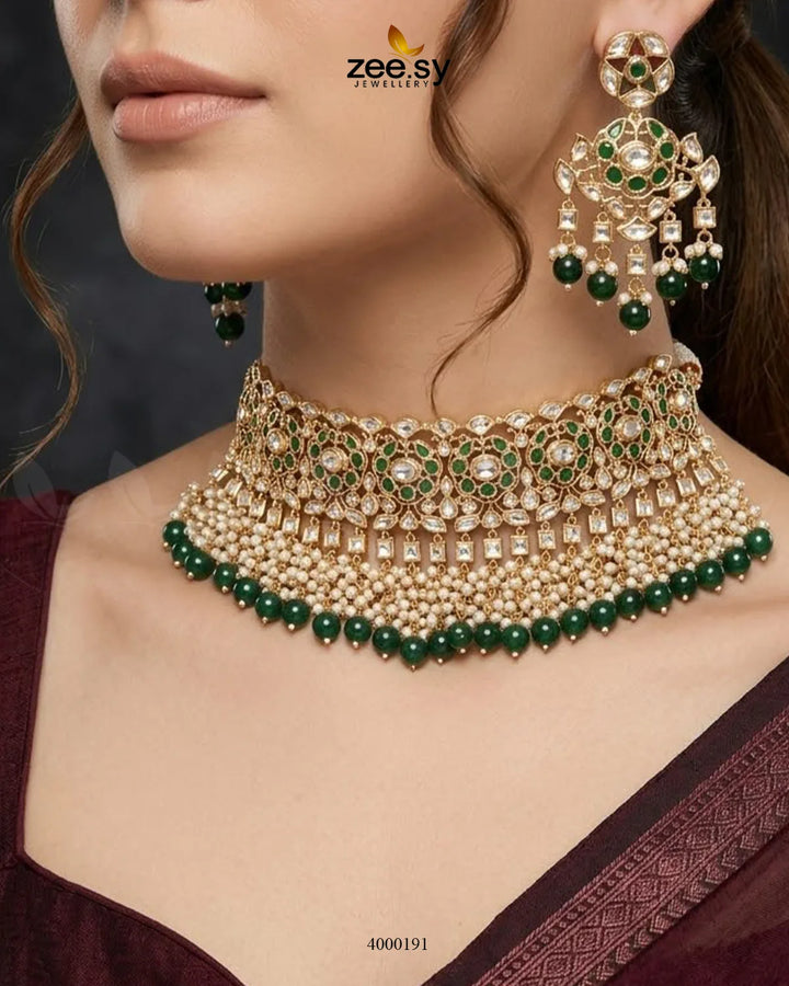 Serenity Pearl Drop Choker Set