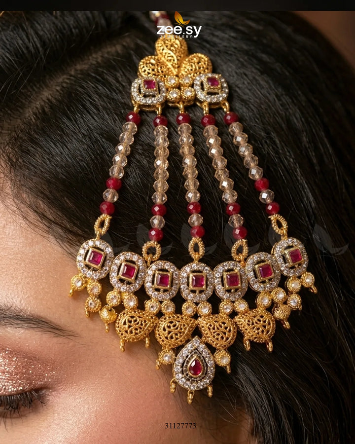 Shimmering Veil Zirconia Bridal Set Bridal Set - Zeesy Jewellery Pakistan | Premium Artificial & Imitation Jewellery