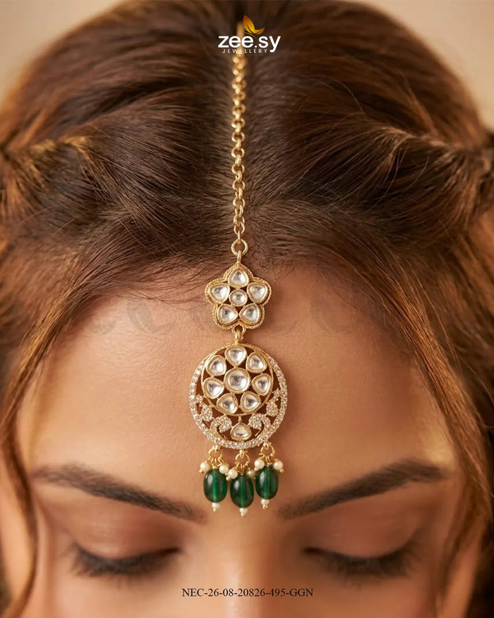 Sia Ornate Kundan Necklace Set Necklace Sets - Zeesy Jewellery Pakistan | Premium Artificial & Imitation Jewellery