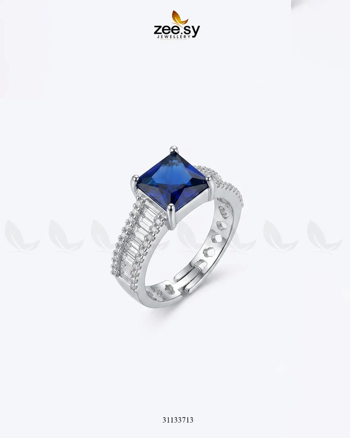 Silver Pretty Bold Stone Ring Finger Ring - Zeesy Jewellery Pakistan | Premium Artificial & Imitation Jewellery