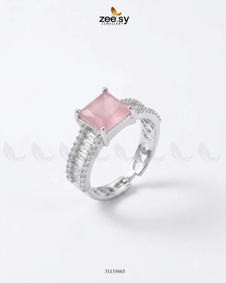 Silver Pretty Bold Stone Ring Finger Ring - Zeesy Jewellery Pakistan | Premium Artificial & Imitation Jewellery
