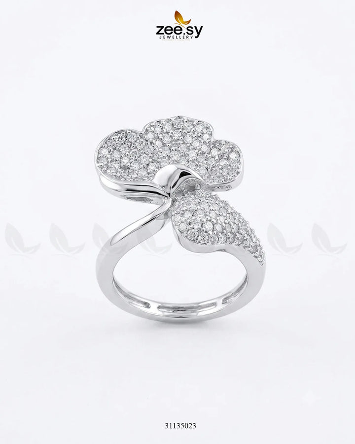 Silver Statement Gemstone Ring Finger Ring - Zeesy Jewellery Pakistan | Premium Artificial & Imitation Jewellery