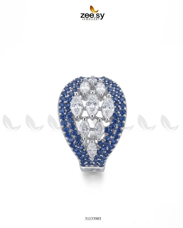 Silver Steorra Cluster Pave Ring Finger Ring - Zeesy Jewellery Pakistan | Premium Artificial & Imitation Jewellery