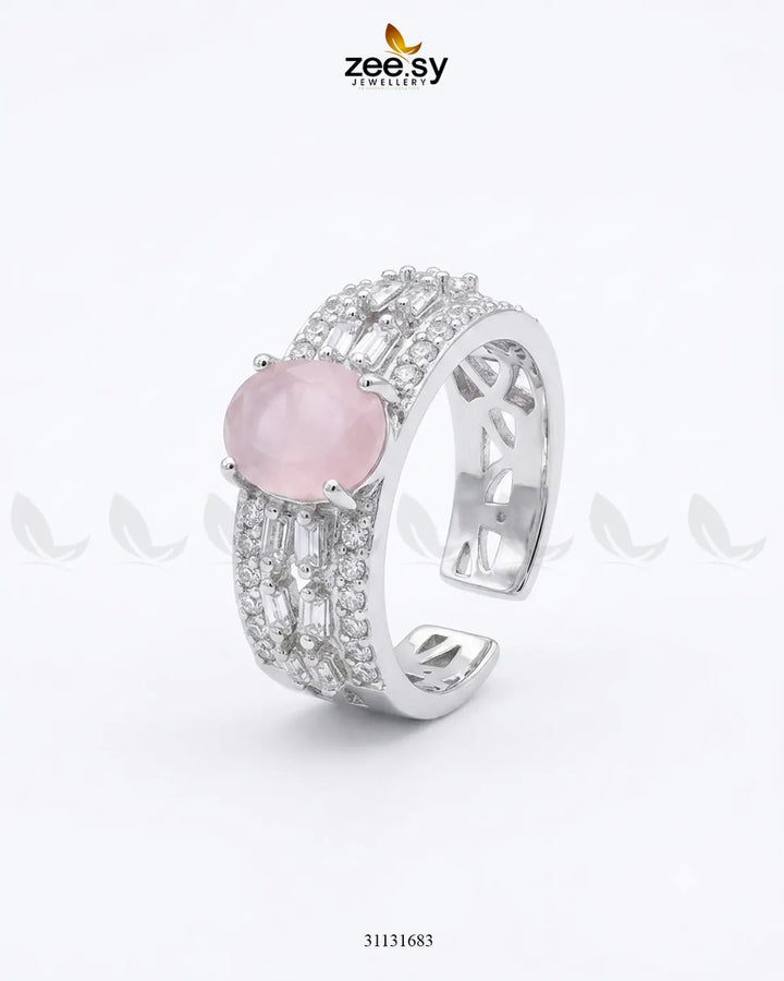 Silver Vintage Uncut Stone Ring Finger Ring - Zeesy Jewellery Pakistan | Premium Artificial & Imitation Jewellery
