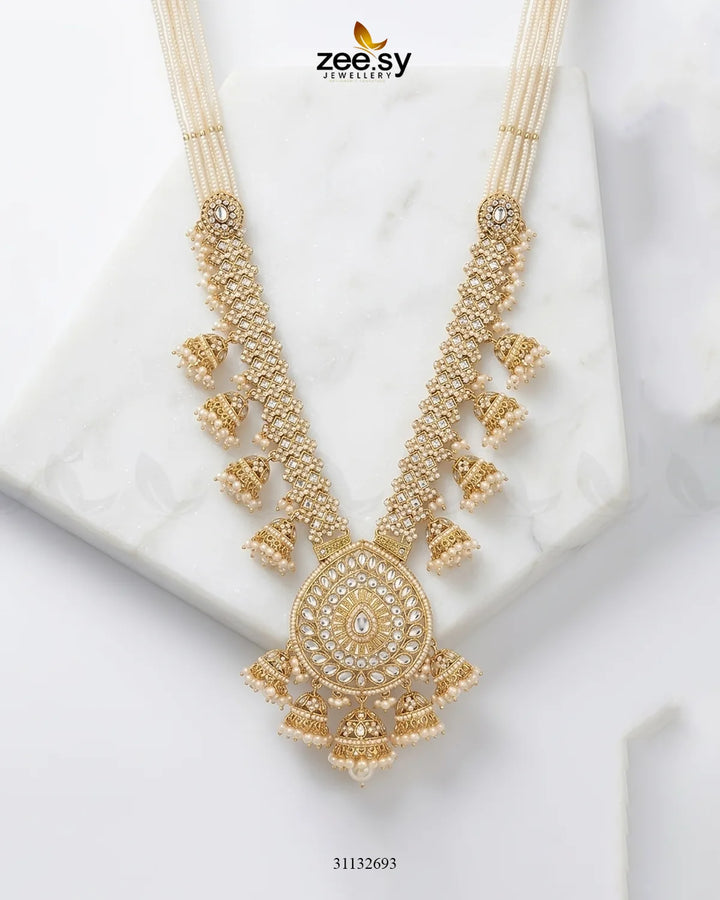 Sitara Center Kundan Malla Set Malla Necklace - Zeesy Jewellery Pakistan | Premium Artificial & Imitation Jewellery