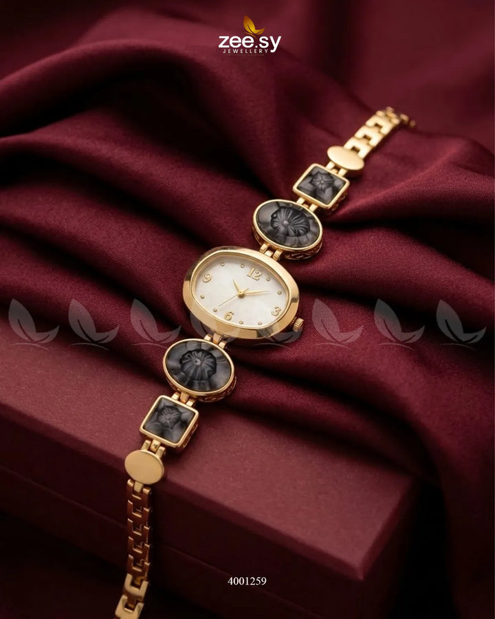 Slate Oval Link Watch Bracelet