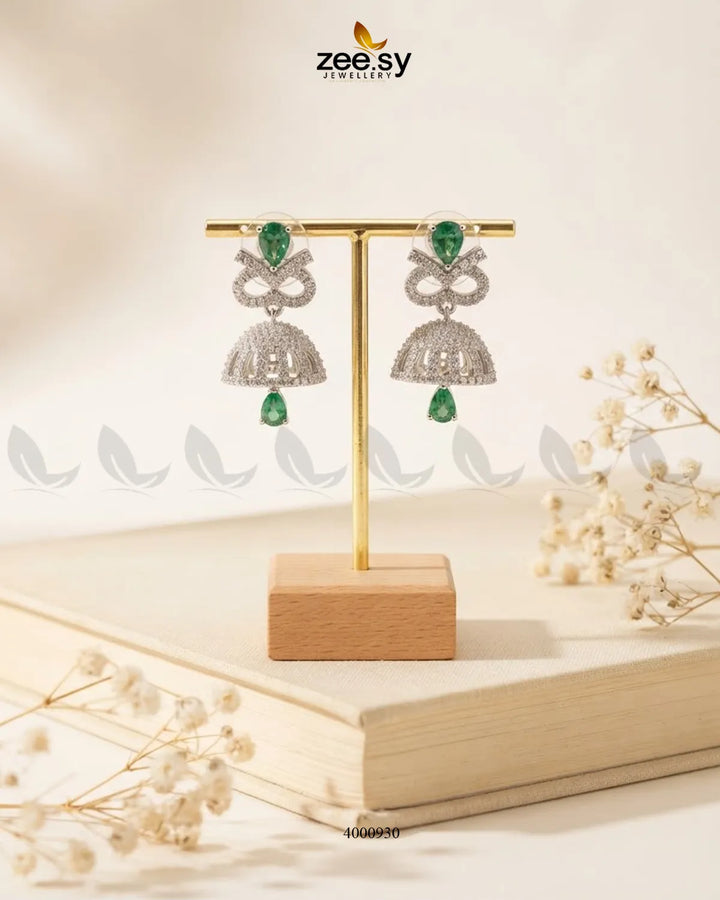 Sparkling Crystal Drop Jhumki Earrings
