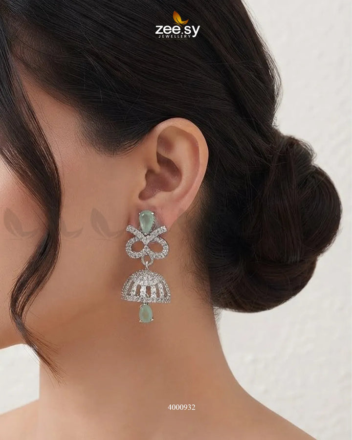 Sparkling Crystal Drop Jhumki Earrings