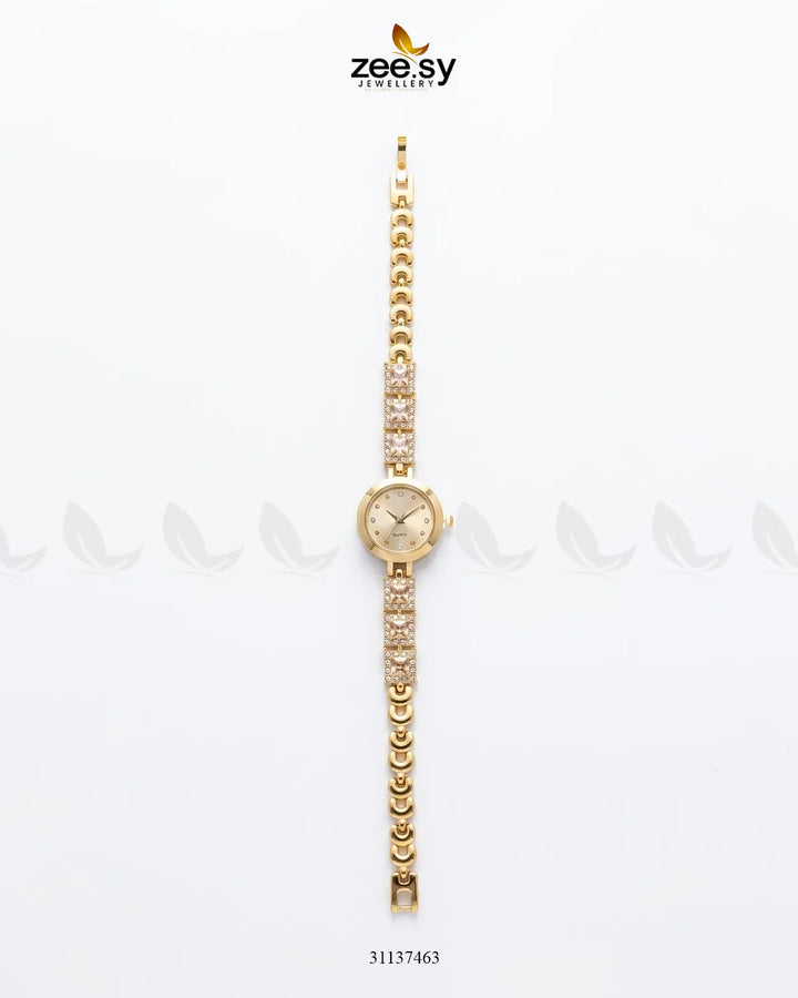 Starlight Beautiful Bracelet Watch Golden White ACCESSORIES - Zeesy Jewellery Pakistan | Premium Artificial & Imitation Jewellery