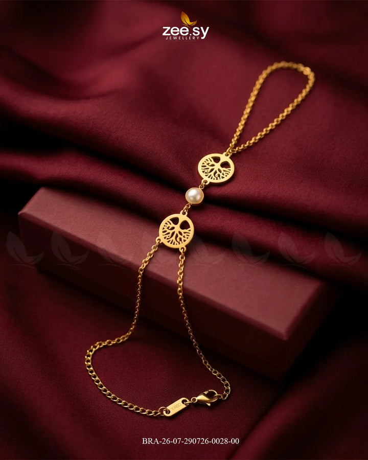 Tree Life Pearl Finger Bracelet Bracelet - Zeesy Jewellery Pakistan | Premium Artificial & Imitation Jewellery