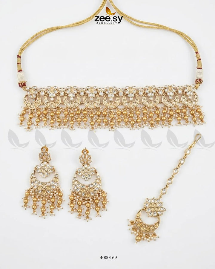 Valley Crescent Pearl Necklace Set