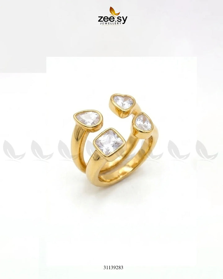 Velora Zirconia Stone Ring Finger Ring - Zeesy Jewellery Pakistan | Premium Artificial & Imitation Jewellery