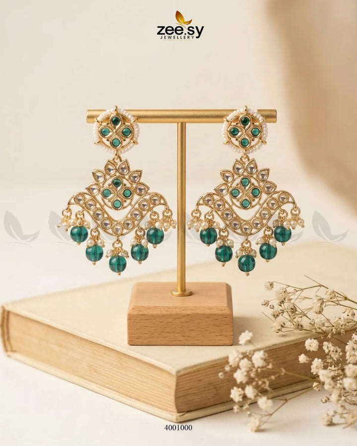 Verve Droplet Kundan Earring