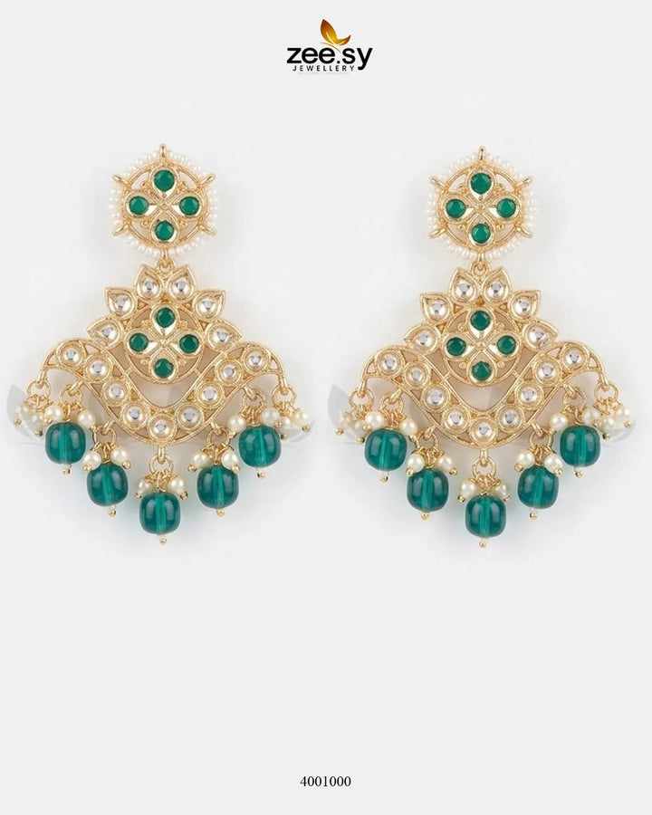 Verve Droplet Kundan Earring