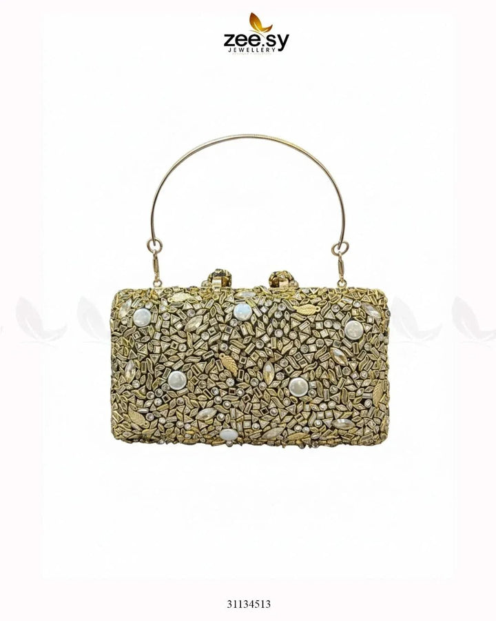 Elegant Ruby Crystal Clutch Bag ACCESSORIES - Zeesy Jewellery Pakistan | Premium Artificial & Imitation Jewellery