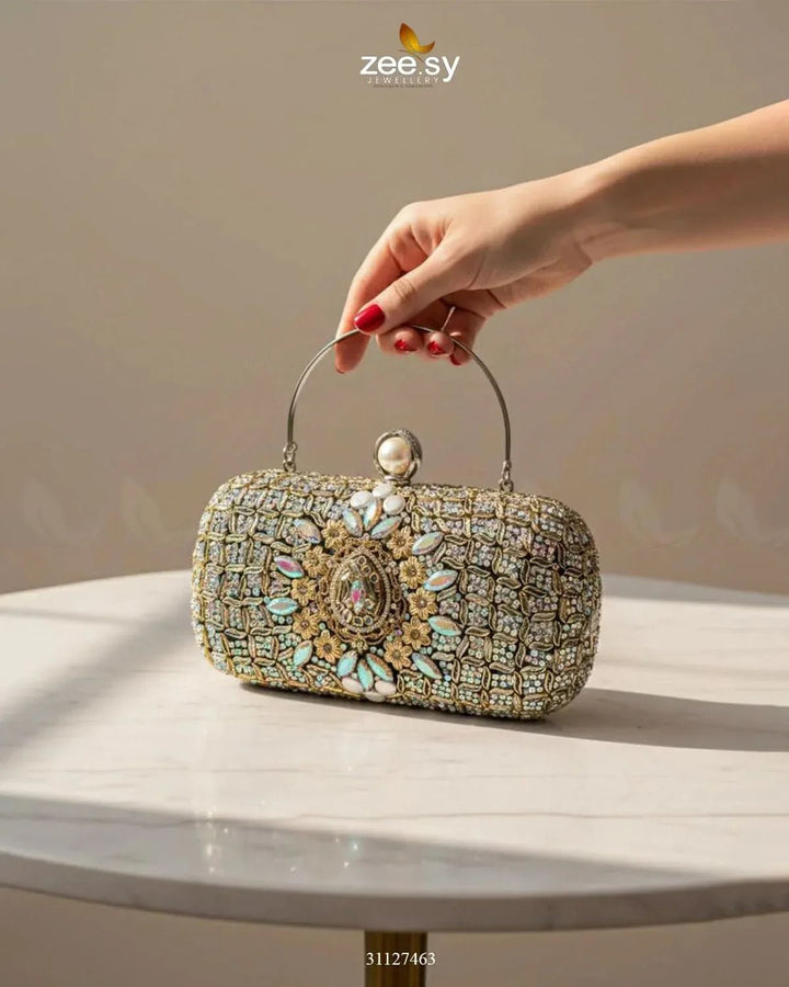 Shimmering Baroque Pearl Bag ACCESSORIES - Zeesy Jewellery Pakistan | Premium Artificial & Imitation Jewellery