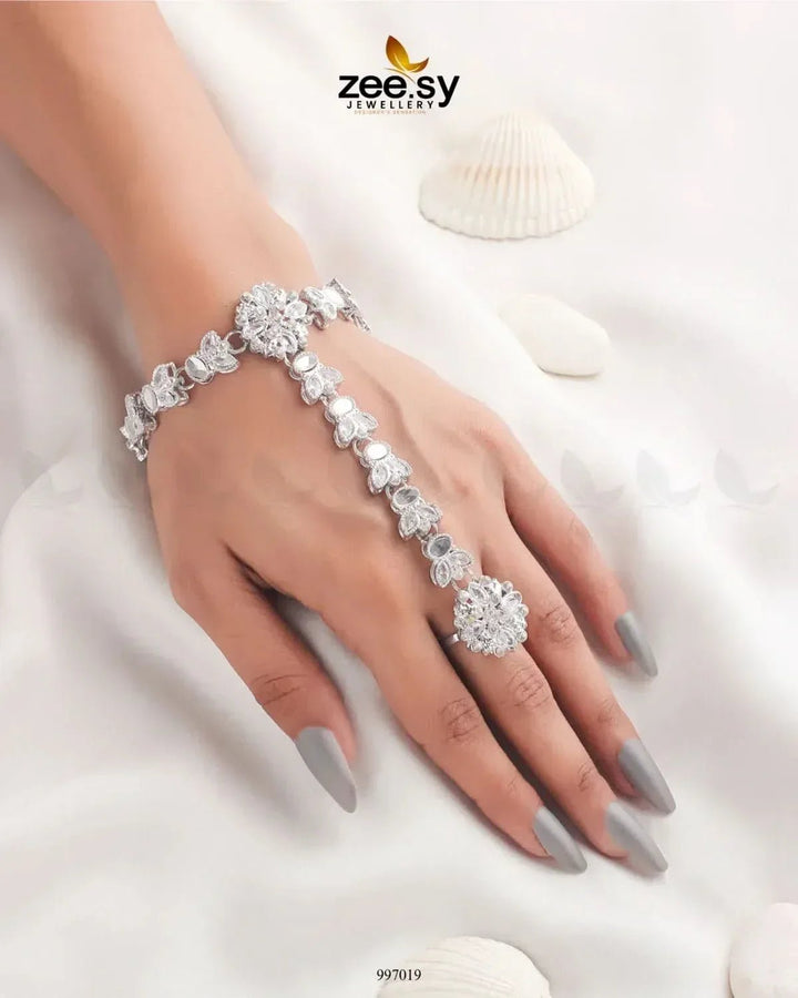 Kritika Anja Accessories Silver White ACCESSORIES - Zeesy Jewellery Pakistan | Premium Artificial & Imitation Jewellery