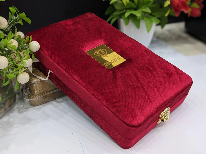 Premium Velvet Box Short Malla Set Box ACCESSORIES - Zeesy Jewellery Pakistan | Premium Artificial & Imitation Jewellery