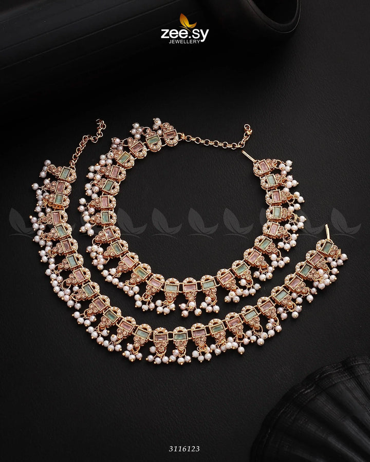 Rutilated Anklet Anklets - Zeesy Jewellery Pakistan | Premium Artificial & Imitation Jewellery