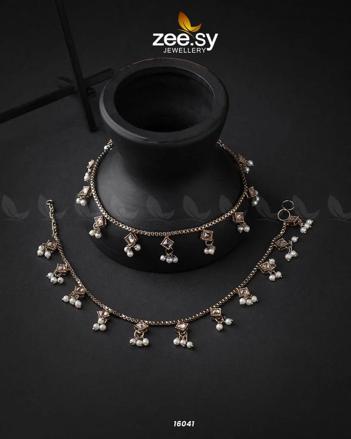 Cubic Anklets Antique Anklets - Zeesy Jewellery Pakistan | Premium Artificial & Imitation Jewellery