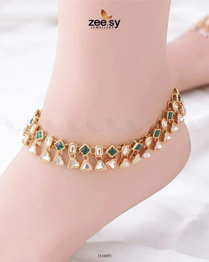 Shungite Anklet Green Anklets - Zeesy Jewellery Pakistan | Premium Artificial & Imitation Jewellery