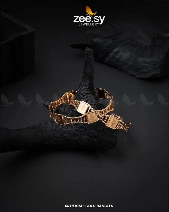 Artificial Gold Bangles 2.8 Large Bangles - Zeesy Jewellery Pakistan | Premium Artificial & Imitation Jewellery