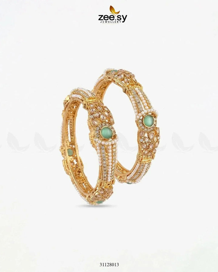 Royal Neel Cluster Pave Bangles BANGLES - Zeesy Jewellery Pakistan | Premium Artificial & Imitation Jewellery