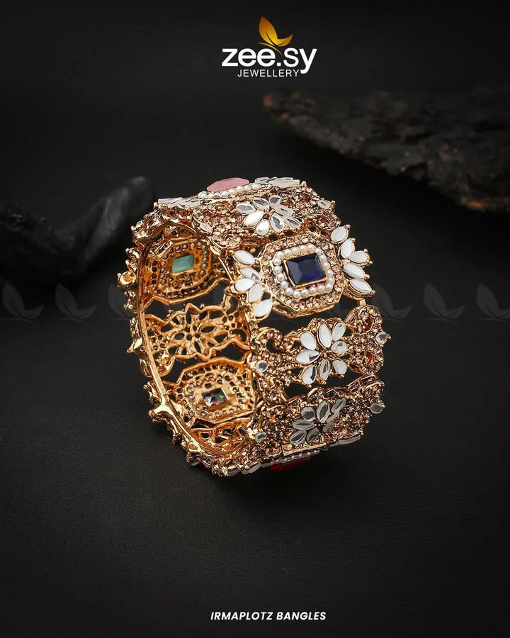 Irmaplotz Bangles Golden Multi Bangles - Zeesy Jewellery Pakistan | Premium Artificial & Imitation Jewellery