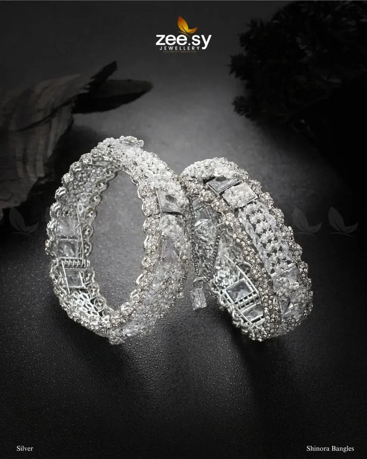 Shinora Bangles Silver Bangles - Zeesy Jewellery Pakistan | Premium Artificial & Imitation Jewellery
