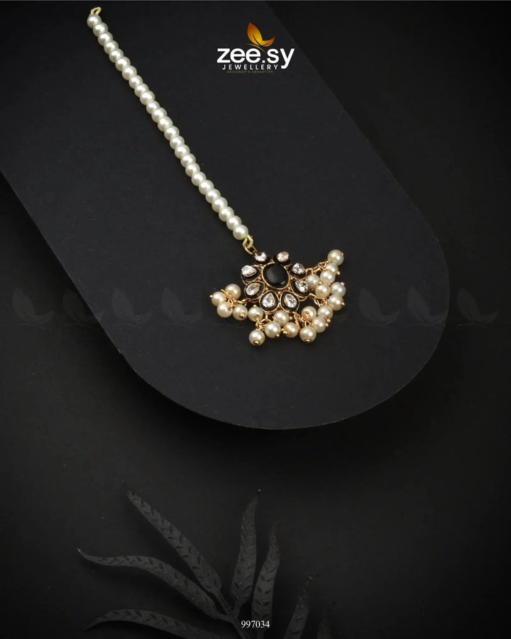 Scarlet Petal Bindiya Charm Golden Black bindiya - Zeesy Jewellery Pakistan | Premium Artificial & Imitation Jewellery