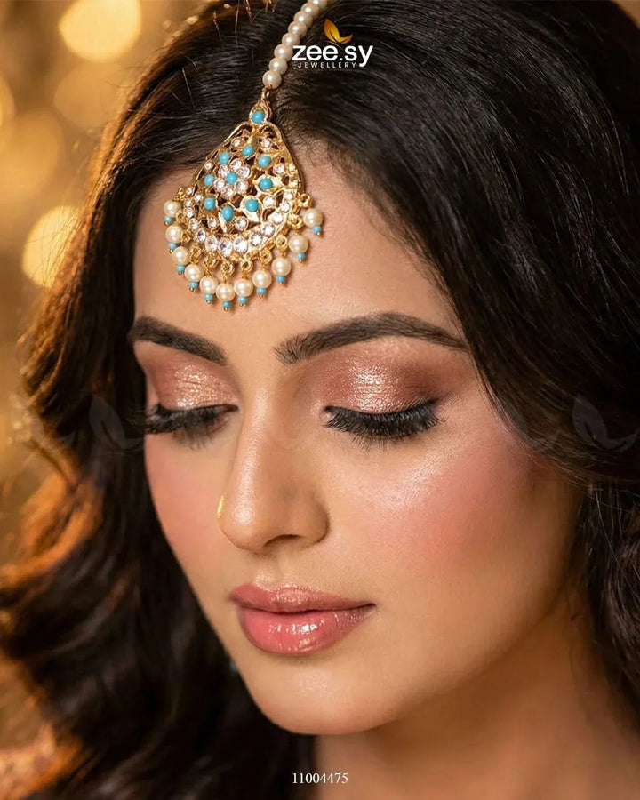 Shaahi Gulnaar Pearl drop Bindiya bindiya - Zeesy Jewellery Pakistan | Premium Artificial & Imitation Jewellery