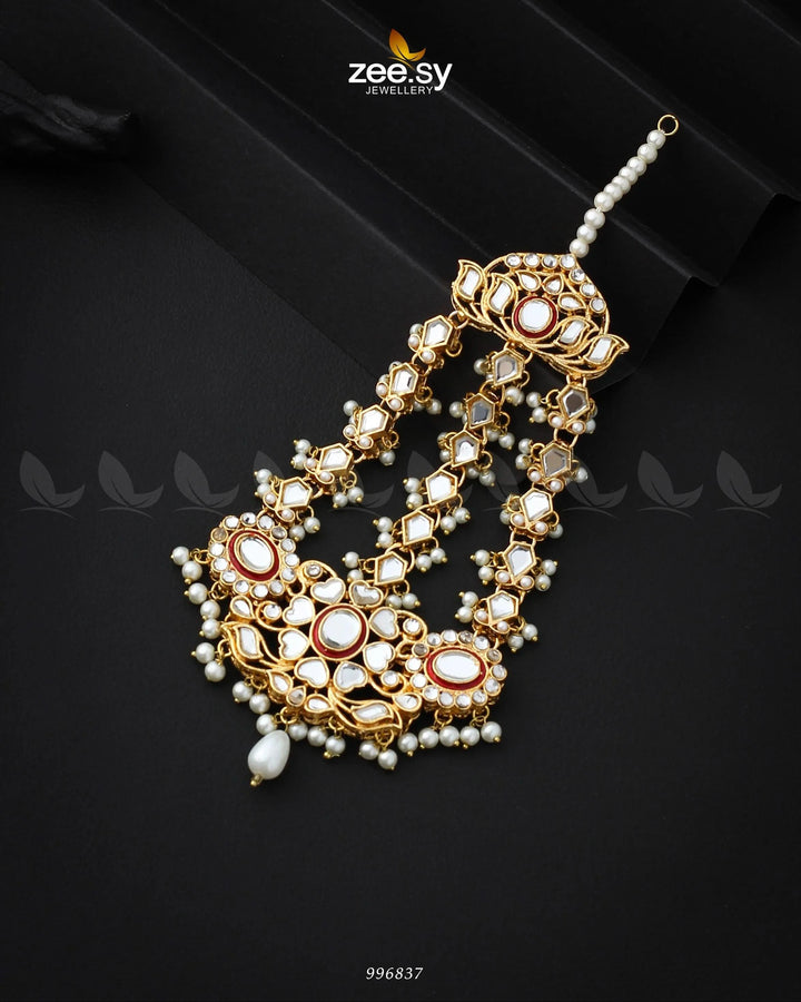 Splendid Jhumar Bindiya Red bindiya - Zeesy Jewellery Pakistan | Premium Artificial & Imitation Jewellery