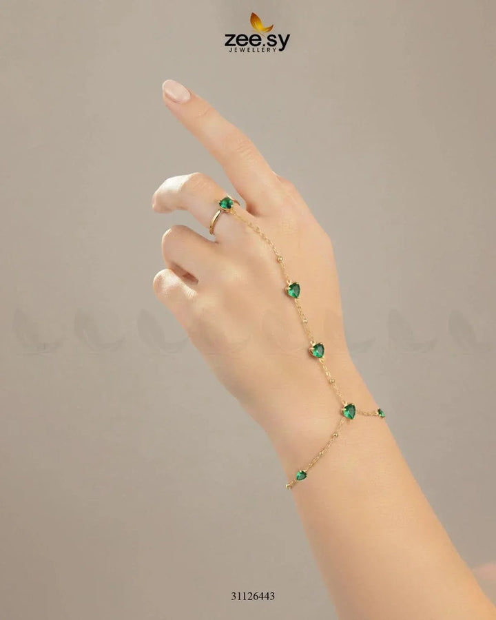 Bella Heart Ring Bracelet Bracelet - Zeesy Jewellery Pakistan | Premium Artificial & Imitation Jewellery